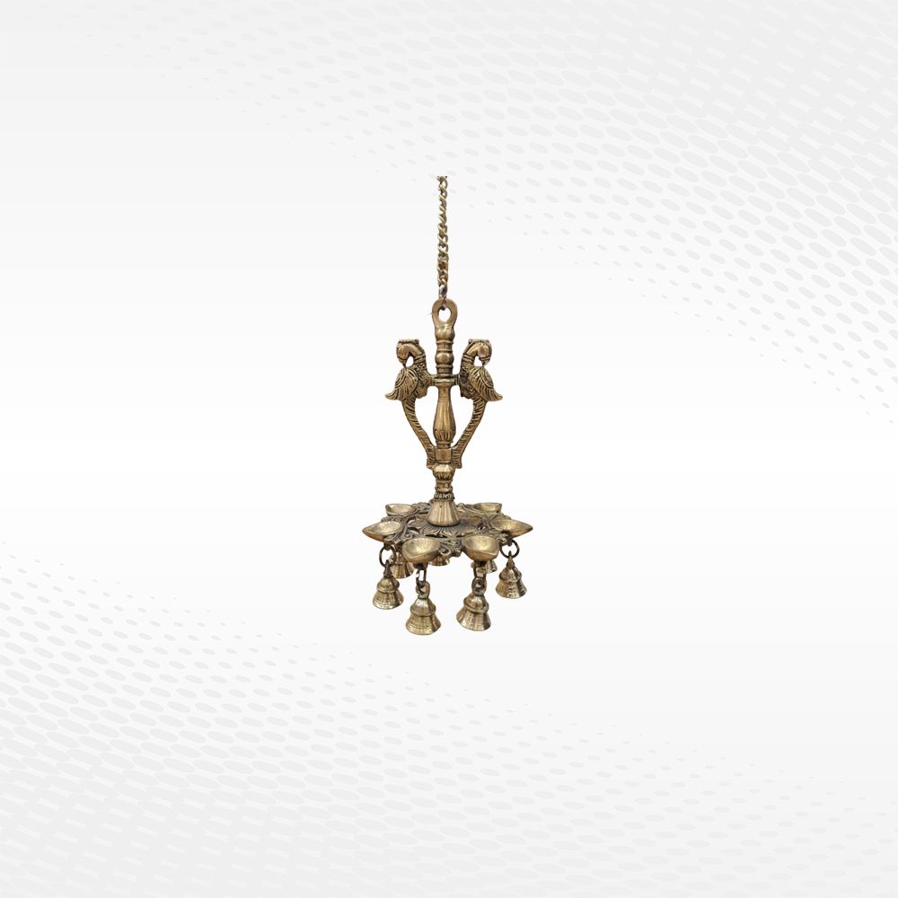 Twin peacock hanging lamp, The Bronze Store Kochi