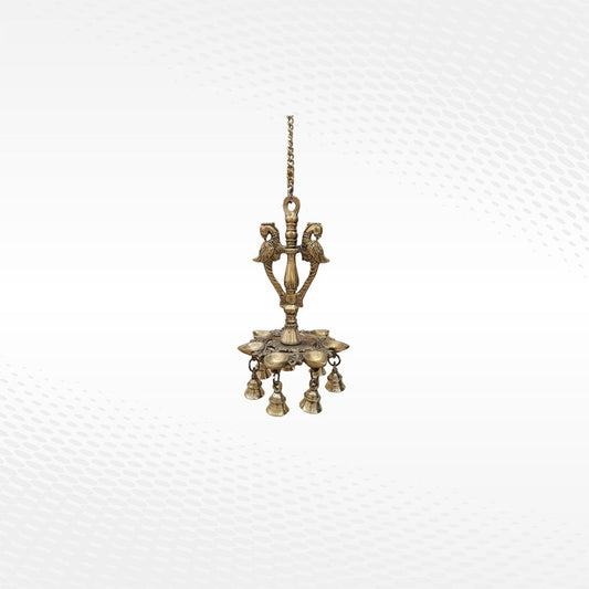 Twin peacock hanging lamp, The Bronze Store Kochi